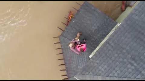 CBP helicopter crew rescue flood victims in Houston